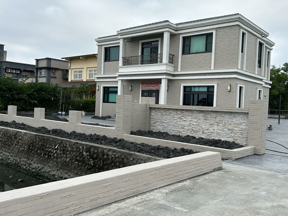 圍牆.壓花地坪